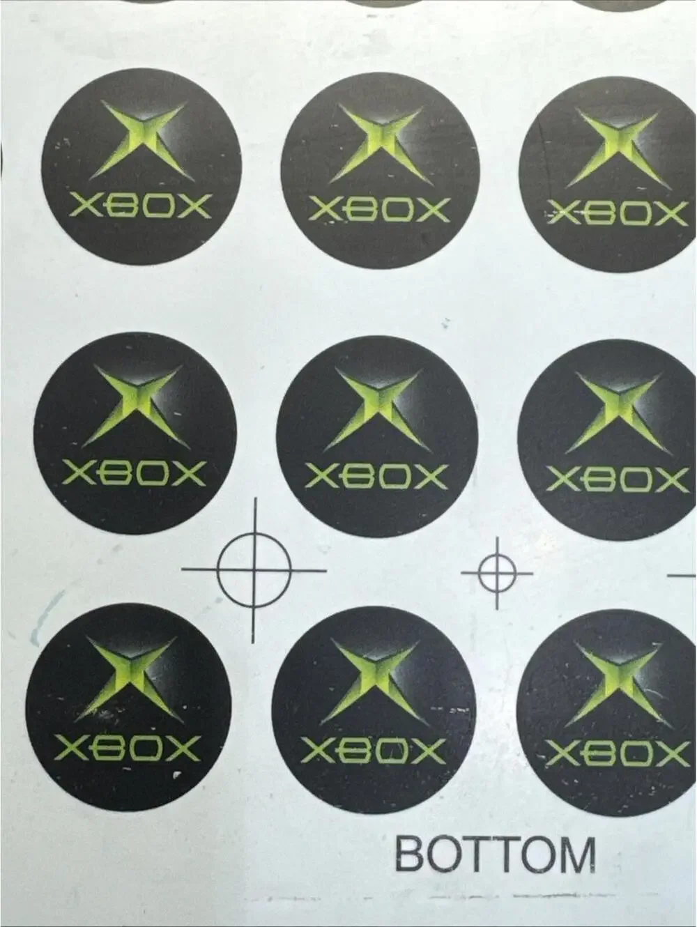 2002 Microsoft XBOX Sheet Of 264 Controller 1” Original Decals 1.5 Version 17018